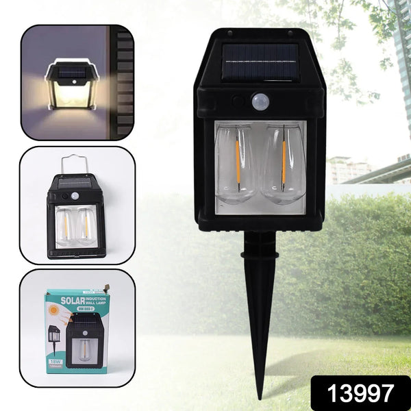 18W Solar Wall Double Lights / Lamp with 2 Modes & Motion Sensor (1 Pc) - Justgrabit Inc.