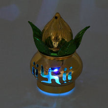 Gold Plated Eco - Friendly LED Kalash for Pooja Mandir, Ganesh (1 Pc / Multicolor LED) - justgrabit.in | Just Grab It