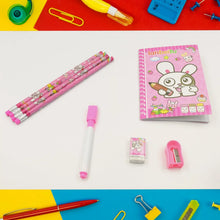 Kids' Stationery Kit: Wooden Pencils, Sharpener, Eraser, Diary (8 Pc Set) - Justgrabit Inc.