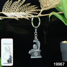 Shivling with Snake Design Silver Keychain (1 Pc) - justgrabit.in | Just Grab It