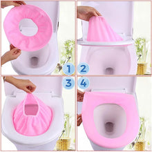 Bathroom Soft Thicker Warmer Stretchable Washable Cloth Toilet Seat Cover (1pc) - Justgrabit Inc.