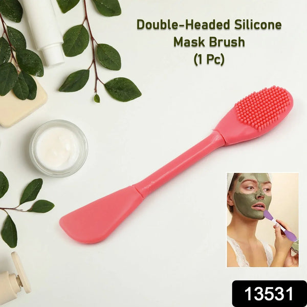 2 - in - 1 Silicone Mask Brush for Cleansing & Mud Mask Application - justgrabit.in | Just Grab It