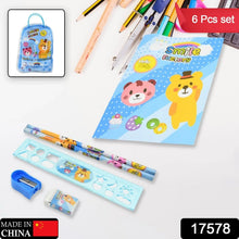 Stationery Kit for Kids - Stationery Set (6 Pcs Set / Mix Design) - Justgrabit Inc.