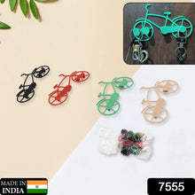Bicycle Shape Key Chain Holder and wall mount bike hook Key Holders Plastic Key Holder For Home, Office (pack of 4) - justgrabit.in | Just Grab It