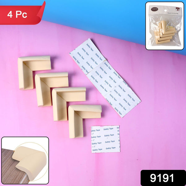 4 Pc Soft Foam Table Corner Protectors Set with Safety Tape - justgrabit.in | Just Grab It