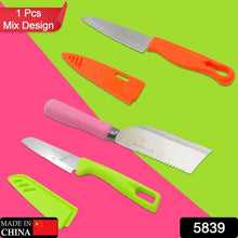 Stainless Steel Knife For Kitchen Use, Knife Set, Knife & Non - Slip Handle With Blade Cover Knife, Fruit, Vegetable,Knife Set (Mix Design 1 Pc) - justgrabit.in | Just Grab It