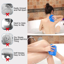 Silicone Body Back Scrubber Double Side Bathing Brush for Skin Deep Cleaning, Scrubber Belt - Justgrabit Inc.