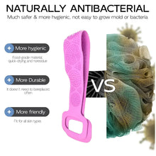 Silicone Body Back Scrubber Double Side Bathing Brush for Skin Deep Cleaning, Scrubber Belt - Justgrabit Inc.