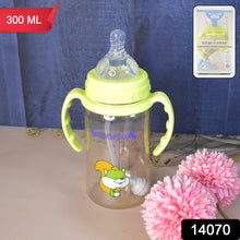 Plastic Baby Feeding Bottle with Handles, Cleaning brush & Straw (300 ML / 1 Pc) - justgrabit.in | Just Grab It