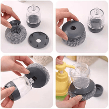 Handheld Soap Dispenser with Scrub (1 Set) - justgrabit.in | Just Grab It