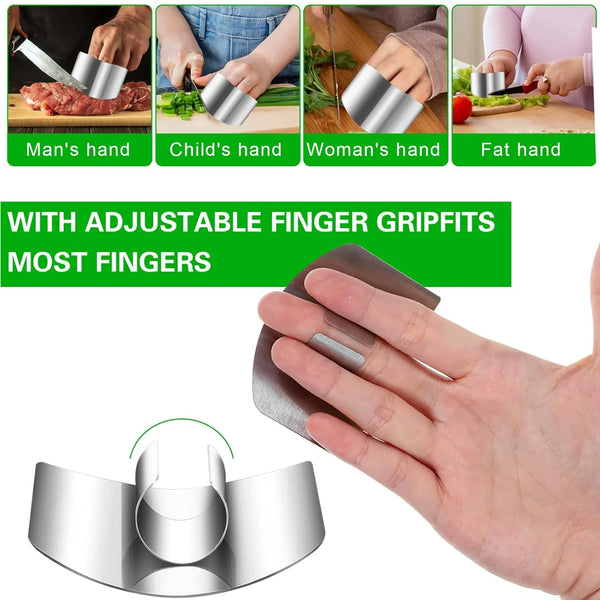 Stainless Steel Finger Guard Cutting Protector - Justgrabit Inc.