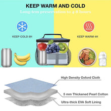 Lunch Box Bag for Women Men Insulated Lunch Bag With Zipper (1 Pc) - Justgrabit Inc.
