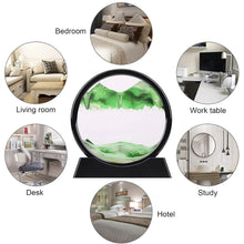 3D Moving Sand Art – Liquid Motion Deep Sea Sandscape with Round Glass Frame & ejection (1 Pc) - justgrabit.in | Just Grab It