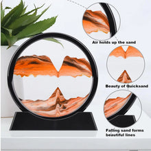 3D Moving Sand Art – Liquid Motion Deep Sea Sandscape with Round Glass Frame & ejection (1 Pc) - justgrabit.in | Just Grab It