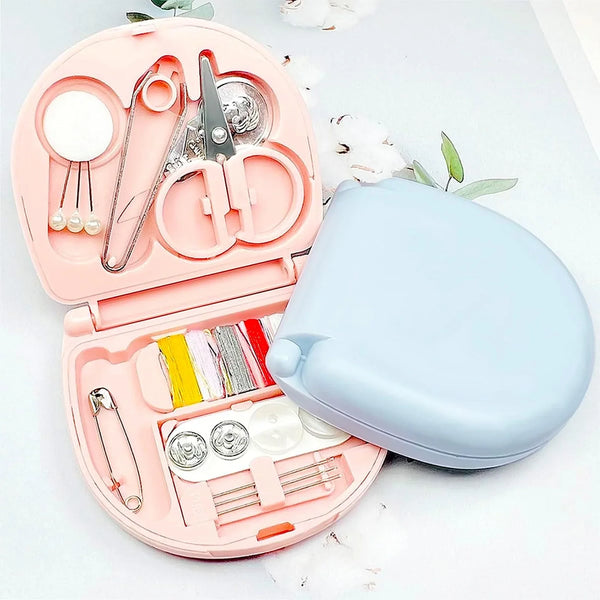 Mini Travel Sewing Kit for Beginners with Threads & Scissors - Justgrabit Inc.