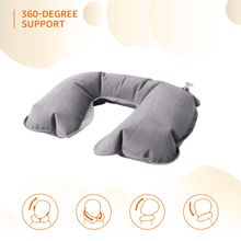 Inflatable & Foldable, Pillow U Shape Air Cushion Travel Pillow (1 Pc / Mix Color) - justgrabit.in | Just Grab It