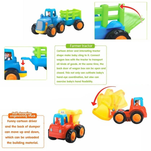 Funwoods Construction Vehicle Toy Set for Kids – (4 Pc) - justgrabit.in | Just Grab It
