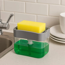 Liquid Soap Dispenser on Countertop with Sponge Holder For Pet - Justgrabit Inc.