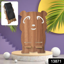 Wooden Cartoon Shape Design Mobile Stand (1 Pc) - justgrabit.in | Just Grab It