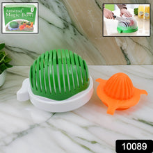 2 In 1 Salad Cutter Bowl with Lemon Squeezer Citrus Juicer (1 Pc) - Justgrabit Inc.