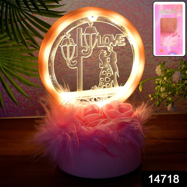 Romantic Round Love Couple Decorative Showpiece (1 Pc) - Justgrabit Inc.