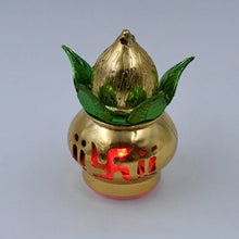 Gold Plated Eco Friendly LED Kalash for Pooja Mandir, Ganesh Ganesha (1 pc / Multicolor LED) - justgrabit.in | Just Grab It