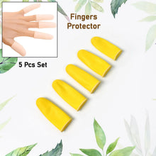 Finger Caps, Silicone Finger Protectors Sleeves (Finger Cots / 5 Pcs Set / yellow) - justgrabit.in | Just Grab It