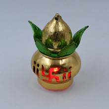 Gold Plated Eco - Friendly LED Kalash for Pooja Mandir, Ganesh (1 Pc / Multicolor LED) - justgrabit.in | Just Grab It