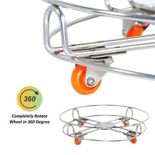Stainless Steel Gas Cylinder Trolley with Wheels LPG Cylinder Roller Stand Movable Trolley - Justgrabit Inc.