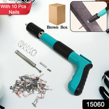 Manual Steel Nails Gun, Nail Wall Fastening Tool with 10 Nails (1 Set) - justgrabit.in | Just Grab It