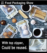 Reusable Airtight Seal Plastic Food Storage Mason Jar Zipper (150ml) - Justgrabit Inc.