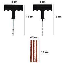Puncture Repair Kit Tubeless Tyre Full Set with Nose Pliers, Rubber Cement and Extra Strips for Cars, Bikes - Justgrabit Inc.