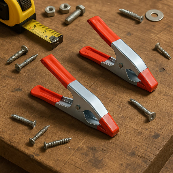 4 Inch Heavy Duty Spring Metal Spring Clamps (2 Pc Set) - justgrabit.in | Just Grab It