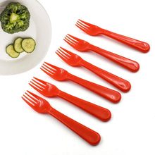 Plastic Fork Spoon, Fork Spoon Set, Fruit Fork Spoon Set | Baby Fork Spoon/Vegetable Fork Spoon, Plastic Salad Spoon, Dessert Spoon (6pc set) - justgrabit.in | Just Grab It