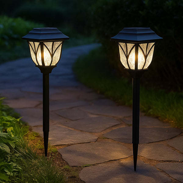 Solar Pathway Lights Outdoor Garden Lights (2 Pcs Set) - justgrabit.in | Just Grab It