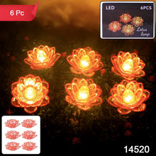 Set of 6 Lotus Shaped LED Flameless Decorative Candles - Justgrabit Inc.