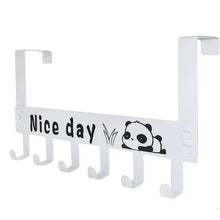 Heavy - Duty Carbon Steel Door Hook Hanger Rack (1 pc / 6 Hook / White) - justgrabit.in | Just Grab It