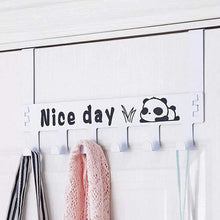 Heavy - Duty Carbon Steel Door Hook Hanger Rack (1 pc / 6 Hook / White) - justgrabit.in | Just Grab It