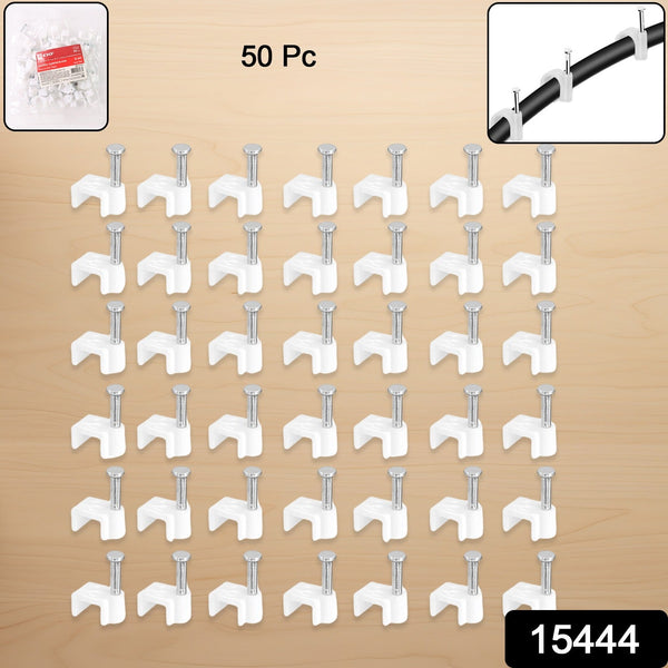Nail Cable Clips for Wire Management (10mm & 50 Pc) - justgrabit.in | Just Grab It