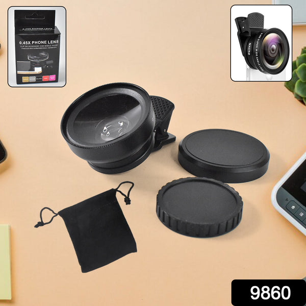 0.45X Camera Lens External Phone Lens Phone Camera Lens (With Color Box / 1 Pc) - justgrabit.in | Just Grab It