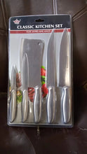 Big Size Professional Sharp Durable Quality Pack of 5 Kitchen Knives Set Basic Kitchen Tools - Stainless Steel Kitchen Gadgets (5 Pc Set) - justgrabit.in | Just Grab It