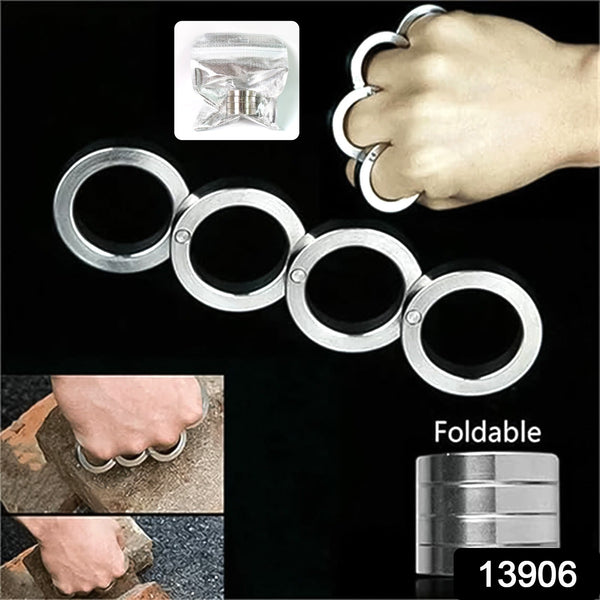 Portable 4 Finger Ring Unique Rotating Folding Ring (1 Set) - justgrabit.in | Just Grab It