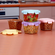 Plastic Food Storage Containers with Lid (4 Pcs Set / 500 ML) - justgrabit.in | Just Grab It