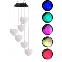 Solar Powered Wind Chimes with Lights: Outdoor Garden Decor (6 LED) - Justgrabit Inc.