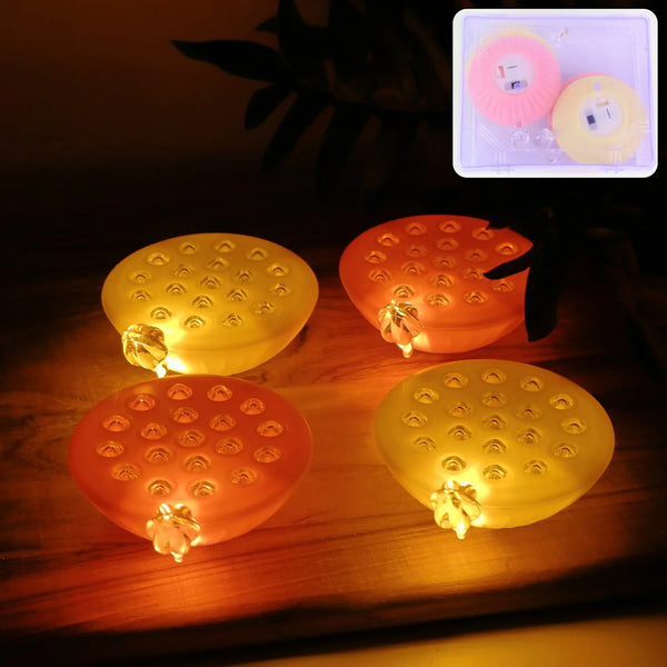 Set of 4 Lotus Canopy LED Decorative Lamps - Justgrabit Inc.