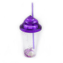 High Quality Plastic Creative Cold Drink Cup / Tumble, Reusable Tea Coffee Tumbler with Lid and Straw, Double Wall Plastic Drinking Sport Bottle, Travel Tumbler (1 Pc / Mix Color) - Justgrabit Inc.