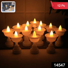 Set of 12 White Water Sensor LED Diyas - Justgrabit Inc.