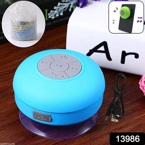 Mini Waterproof Hands - Free Bluetooth Speaker with MIC Suction Cup (1 Pc) - justgrabit.in | Just Grab It