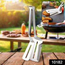 Stainless Steel Slotted Fish Tong – Double - Sided Cooking Spatula (1 Pc / 23 Cm) - justgrabit.in | Just Grab It