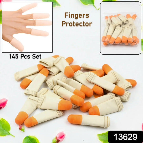 Finger Caps, Silicone Finger Protectors Sleeves (Finger Cots / 145 Pcs Set Approx) - justgrabit.in | Just Grab It